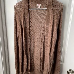 Mossimo Brown Knit Cardigan